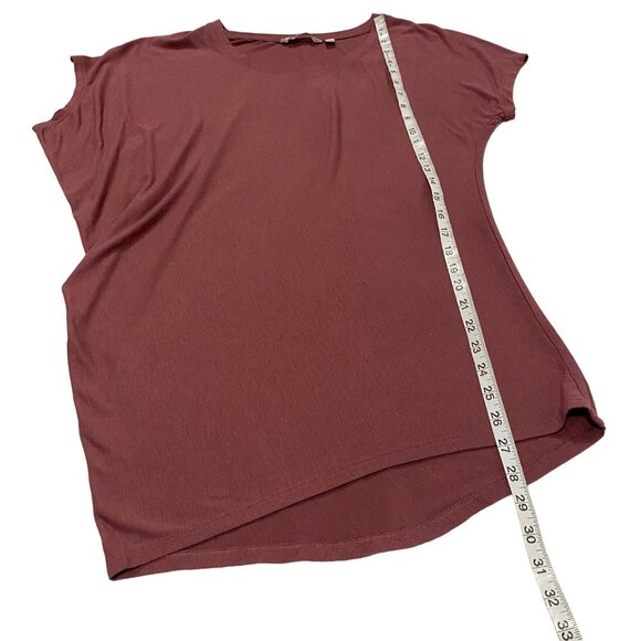 Athleta Threadlight Asym Relaxed Tee in Crushed Berry Size S - Picture 5 of 5